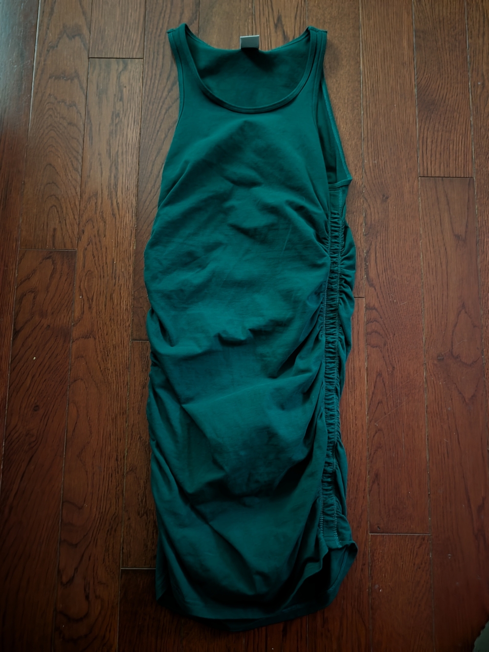 TNA Sleeveless Ruched Midi Dress in Green